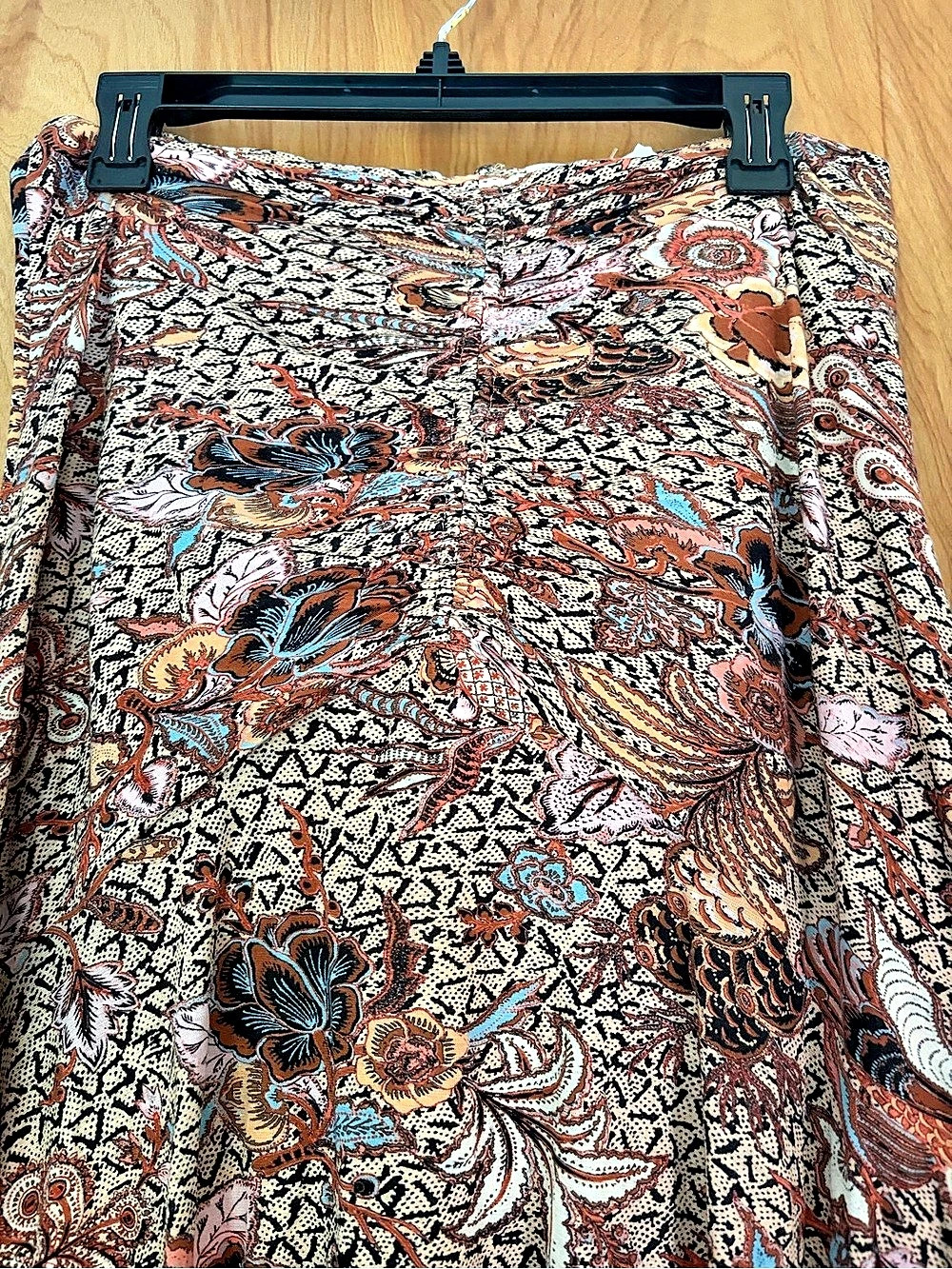 Ulla Johnson Paola Jersey Skirt Paisley Cotton Maxi Brown & Pink Size 4 - Picture 3 of 7